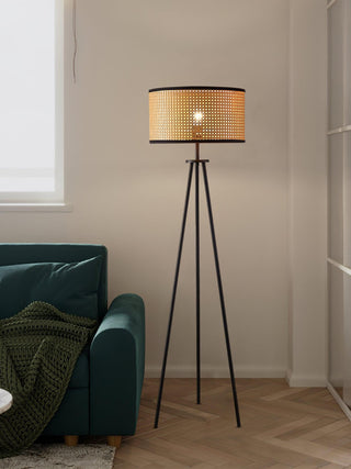 Trio Vintage Bamboo Floor Lamp-Neutral Decor