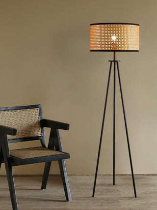 Trio Vintage Bamboo Floor Lamp-Neutral Decor