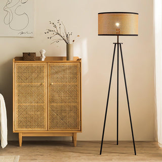 Trio Vintage Bamboo Floor Lamp-Neutral Decor