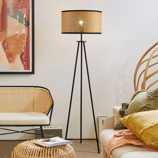Trio Vintage Bamboo Floor Lamp-Neutral Decor