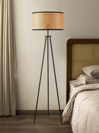 Trio Vintage Bamboo Floor Lamp-Neutral Decor