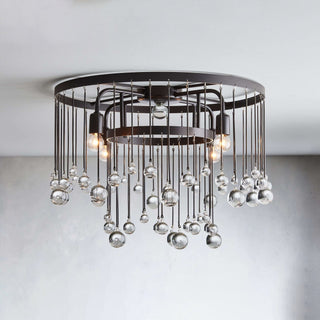 Fljotuvyo Postmodern Luxe Laiton Cristal Montage Encastré Plafonnier