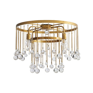 Fljotuvyo Postmodern Luxe Laiton Cristal Montage Encastré Plafonnier