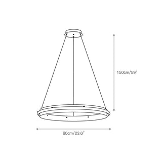 Himinuvyo Moderne Minimaliste LED Acrylique Métal Lustre