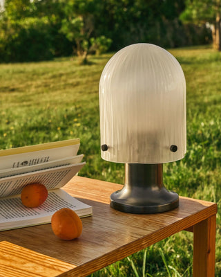 Aura Fluted Table Lamp-Neutral Decor