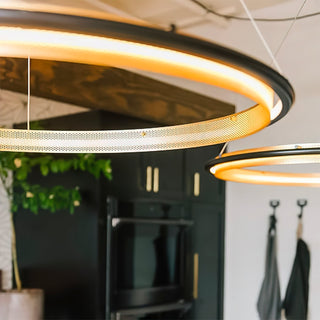 Himinuvyo Moderne Minimaliste LED Acrylique Métal Lustre