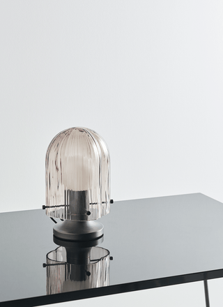 Aura Fluted Table Lamp-Neutral Decor