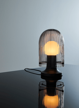 Aura Fluted Table Lamp-Neutral Decor