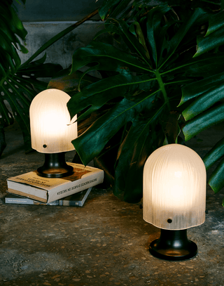 Aura Fluted Table Lamp-Neutral Decor