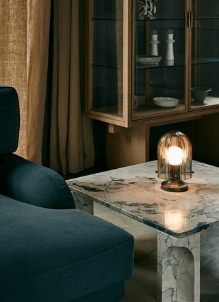 Aura Fluted Table Lamp-Neutral Decor