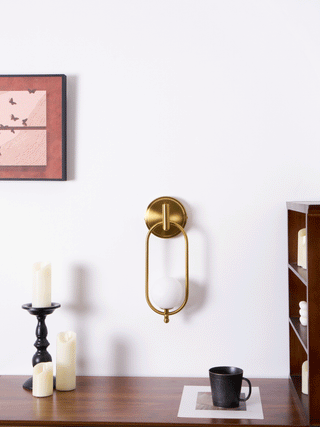 Cumirisra Moderne Minimaliste Laiton Verre Applique Lumière
