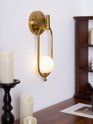 Cumirisra Moderne Minimaliste Laiton Verre Applique Lumière