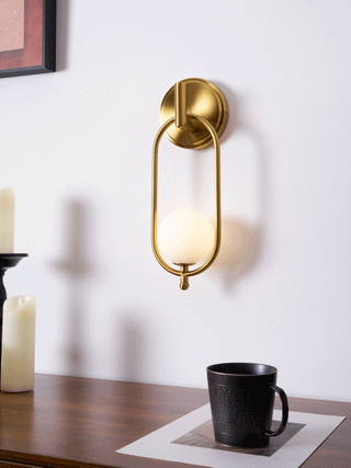 Cumirisra Moderne Minimaliste Laiton Verre Applique Lumière