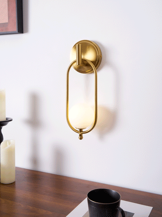 Cumirisra Moderne Minimaliste Laiton Verre Applique Lumière
