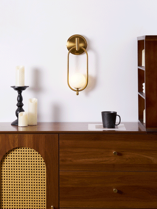 Cumirisra Moderne Minimaliste Laiton Verre Applique Lumière