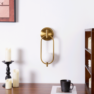 Cumirisra Moderne Minimaliste Laiton Verre Applique Lumière