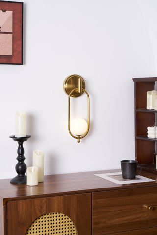 Cumirisra Moderne Minimaliste Laiton Verre Applique Lumière