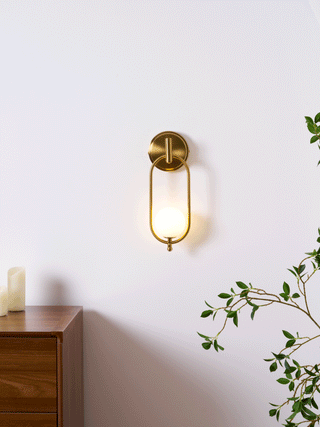Cumirisra Moderne Minimaliste Laiton Verre Applique Lumière