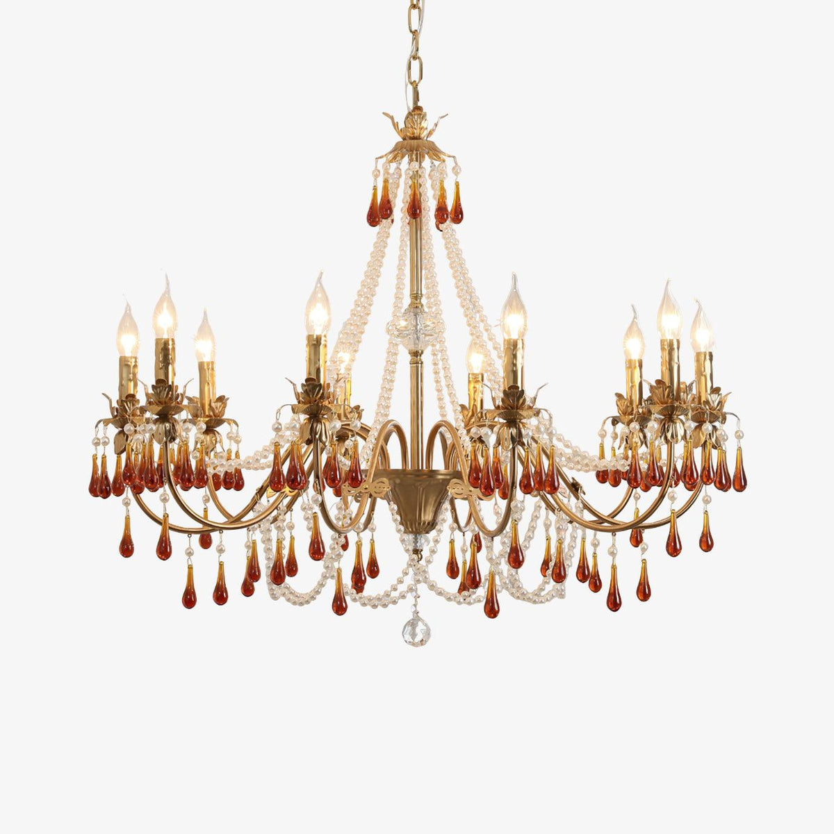 Ivarilia Lustre Cristal Ambre Luxe Postmoderne