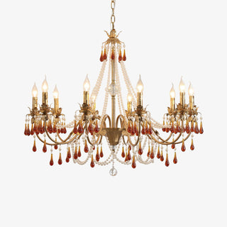Ormirara Lustre Cristal Ambre Luxe Postmoderne