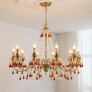 Ormirara Lustre Cristal Ambre Luxe Postmoderne