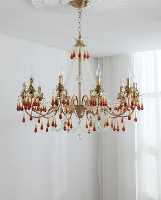 Ormirara Lustre Cristal Ambre Luxe Postmoderne