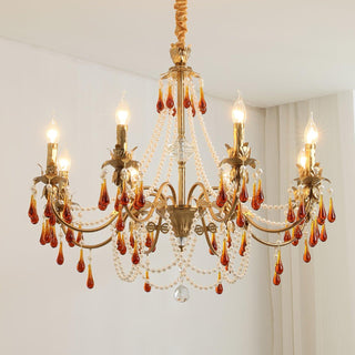 Ormirara Lustre Cristal Ambre Luxe Postmoderne