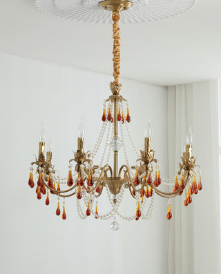 Ormirara Lustre Cristal Ambre Luxe Postmoderne