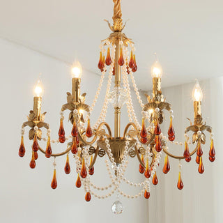 Ormirara Lustre Cristal Ambre Luxe Postmoderne