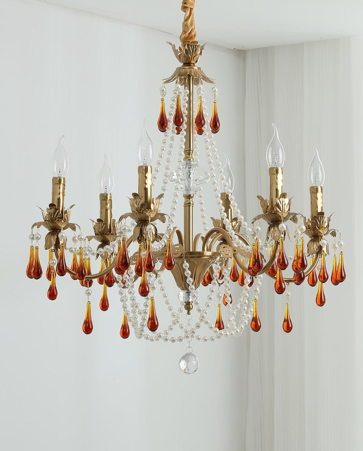 Ivarilia Lustre Cristal Ambre Luxe Postmoderne