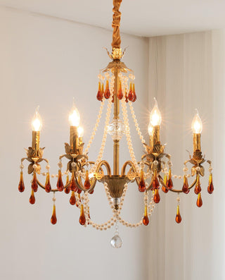 Ormirara Lustre Cristal Ambre Luxe Postmoderne