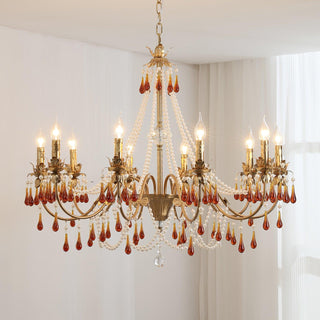 Ormirara Lustre Cristal Ambre Luxe Postmoderne