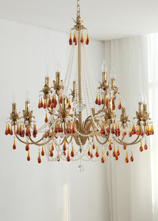 Ormirara Lustre Cristal Ambre Luxe Postmoderne