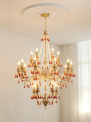 Ormirara Lustre Cristal Ambre Luxe Postmoderne