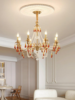 Ormirara Lustre Cristal Ambre Luxe Postmoderne