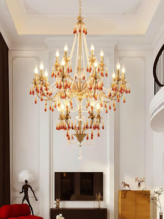 Ormirara Lustre Cristal Ambre Luxe Postmoderne