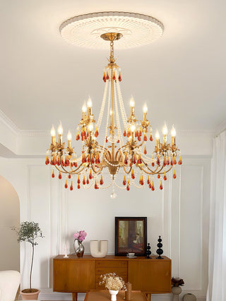Ormirara Lustre Cristal Ambre Luxe Postmoderne