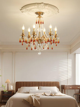 Ormirara Lustre Cristal Ambre Luxe Postmoderne