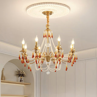 Ormirara Lustre Cristal Ambre Luxe Postmoderne