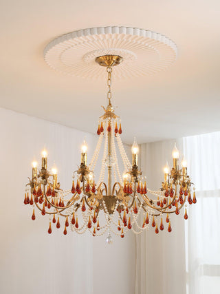 Ormirara Lustre Cristal Ambre Luxe Postmoderne