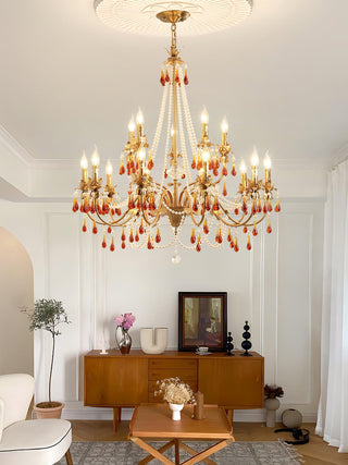 Ormirara Lustre Cristal Ambre Luxe Postmoderne