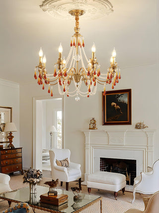 Ormirara Lustre Cristal Ambre Luxe Postmoderne