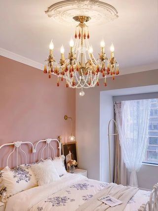 Ormirara Lustre Cristal Ambre Luxe Postmoderne