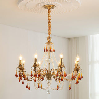 Ormirara Lustre Cristal Ambre Luxe Postmoderne