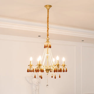 Ormirara Lustre Cristal Ambre Luxe Postmoderne