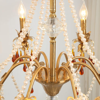 Ormirara Lustre Cristal Ambre Luxe Postmoderne
