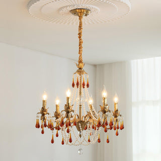 Ormirara Lustre Cristal Ambre Luxe Postmoderne