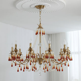 Ormirara Lustre Cristal Ambre Luxe Postmoderne