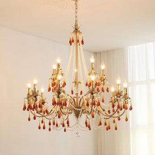 Ormirara Lustre Cristal Ambre Luxe Postmoderne