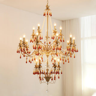 Ormirara Lustre Cristal Ambre Luxe Postmoderne